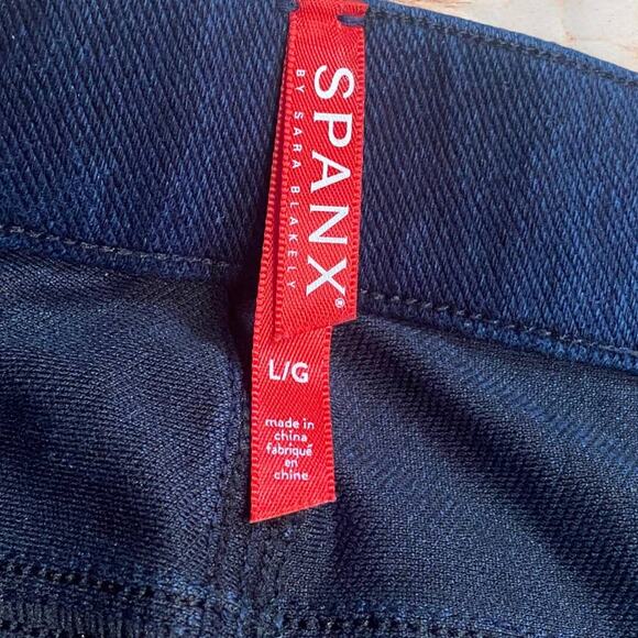 Spanx Dark Wash Skinny Jeans Jeggings High Stretch Size L - Picture 5 of 9